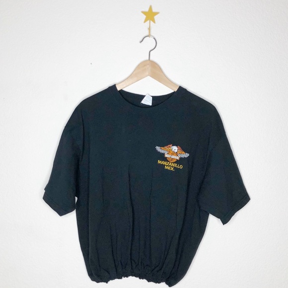 Harley-Davidson Tops - SOLD | 🦅 Harley Embroidered Scrunch Tee